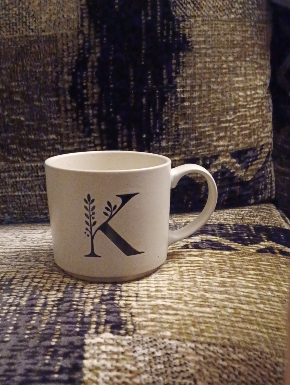 4/$40 New Monogram 'K' Stoneware Coffee Mug